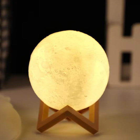 Kit DIY Lámpara Luna Pintada a Mano – Actividad Infantil y Familiar con Base Plástica