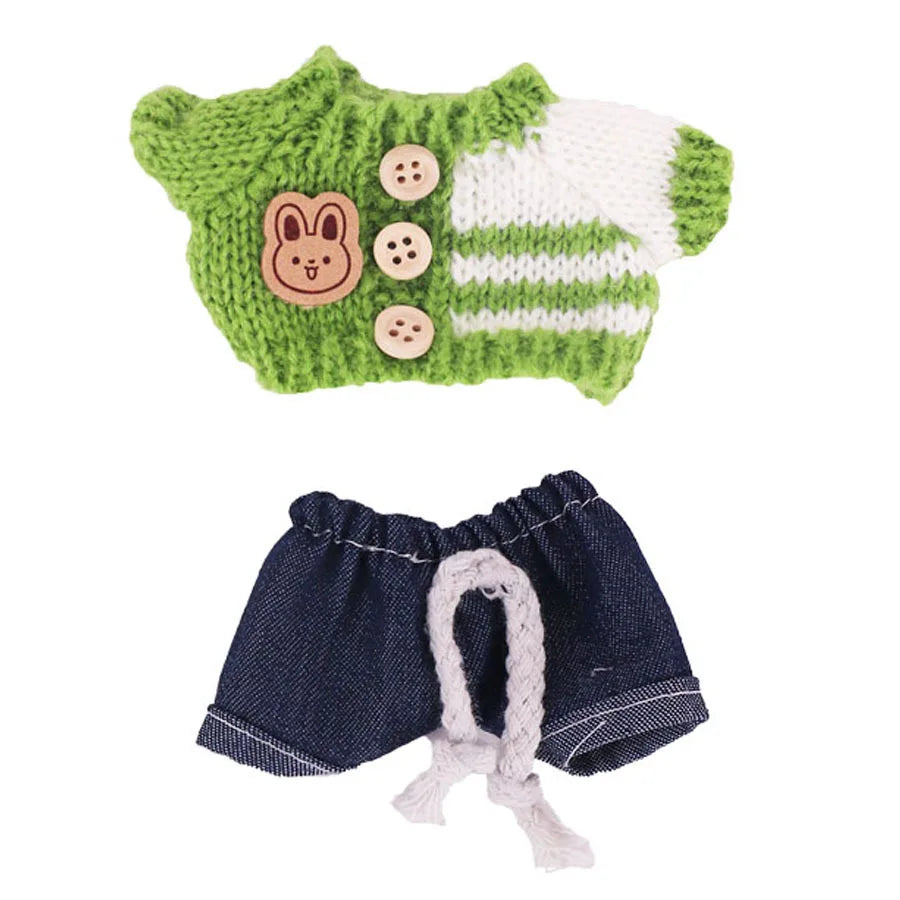 17cm Toy Doll Clothes for Labalbu Accessories Luxury Backpack New Original Clothing for Labbubu Sweater Outfit Mini Cute Bag Hat