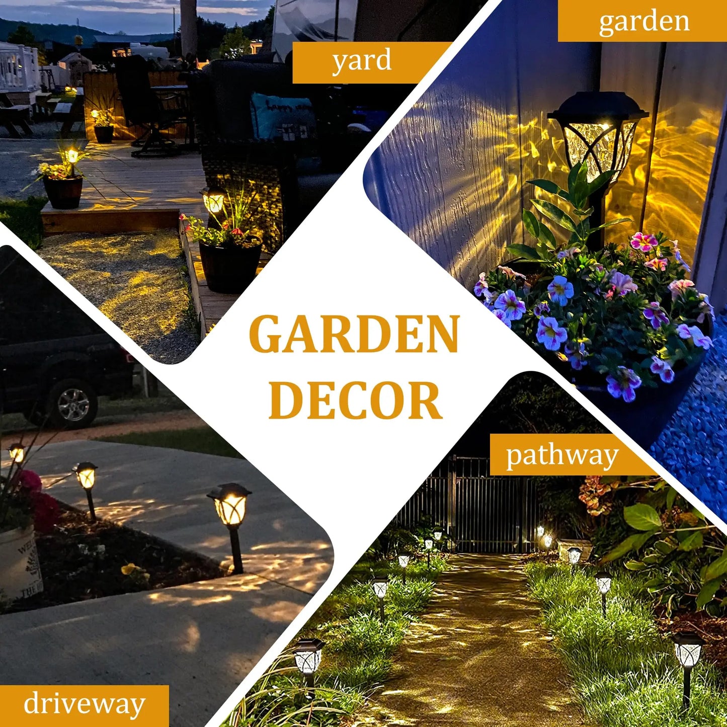 2pcs Lámparas Solares LED para Jardín | Luces Decorativas Impermeables para Césped, Senderos y Patio - Luz Cálida Miflame