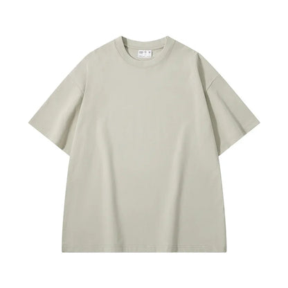 Camiseta Hombre 2025 | Oversize Algodón Pesado Manga Corta para Verano