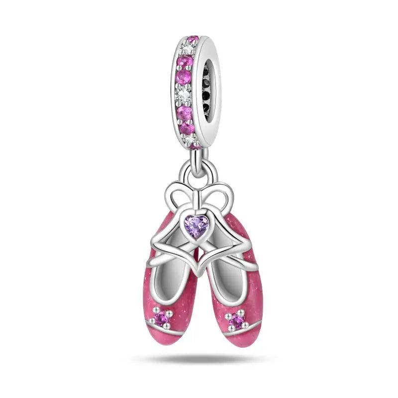 Charm Espejo Mágico Princesa Ángel Rosa en Plata 925 – Beads Compatibles Pandora Mujer Joyería DIY