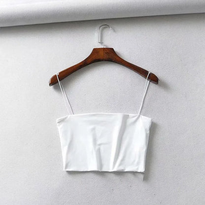 Crop Top Mujer Verano 2022 | Camiseta Corta Sin Mangas Algodón Elástico Sexy