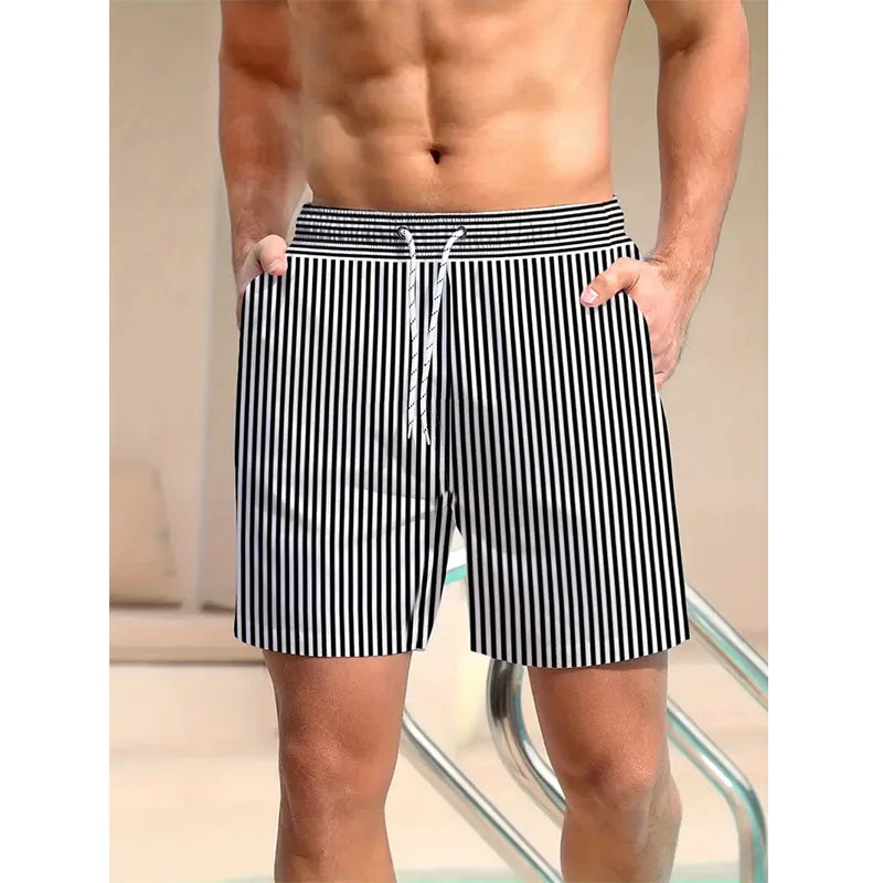 Shorts de Playa y Fitness para Hombre – Bañador Verano Transpirable con Bolsillos y Cintura Ajustable