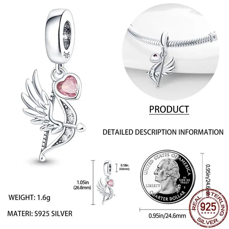 Charm camaleón y luciérnaga que brilla en la oscuridad – Plata 925 para pulsera tipo Pandora, joyería DIY única