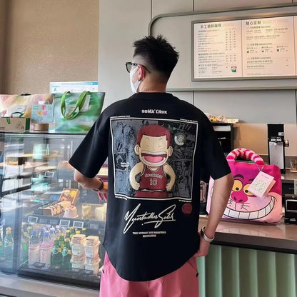 Camiseta Oversize Unisex 2025 | Estampado Anime “Slam Dunk” Estilo Japonés