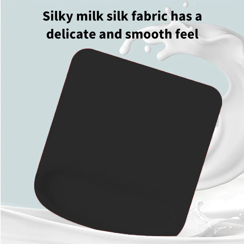 Coolcirc – Mouse Pad Negro Grande con Soporte de Muñeca Antideslizante para Oficina y Estudio