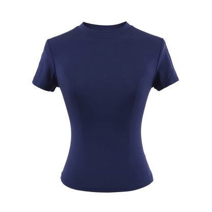 Camiseta Mujer Casual 2024 | T-shirt Slim Fit Manga Corta Sexy Básica Estilo Y2K