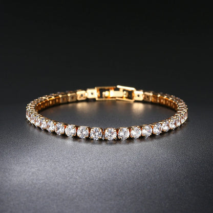 Pulsera Hiphop Tennis para Hombre – Cadena de Cristal Iced Out con Circonia 3/4/5mm