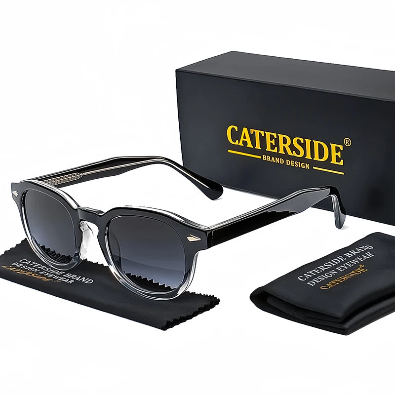 Gafas de Sol Retro Redondas CATERSIDE Unisex | Estilo Punk UV400 de Lujo