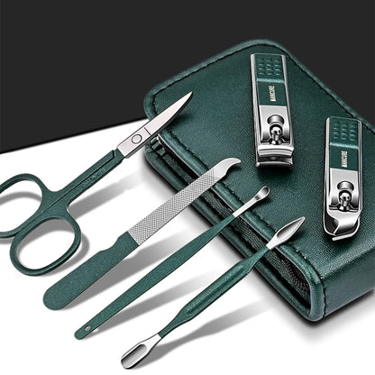 Set de Manicure y Pedicure Portátil 6-18 Piezas Ouriner | Kit de Cuidado Personal con Tijeras de Cejas y Cortauñas
