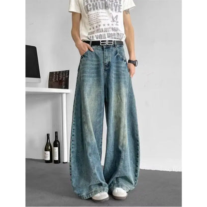 Jeans Baggy de Pierna Ancha para Hombre – Pantalones Unisex Streetwear Hip Hop Oversize para Baile y Estilo Urbano