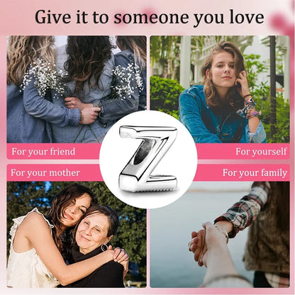 Charm Letras A-Z en Plata 925 – Abalorios DIY para Pulseras Originales Mujer