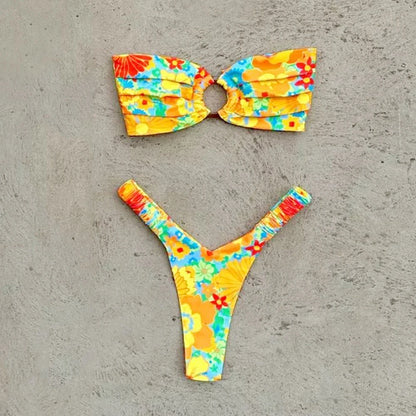 Micro Bikini Push Up Mujer 2025 | Brasileño Tanga Estampado Sexy
