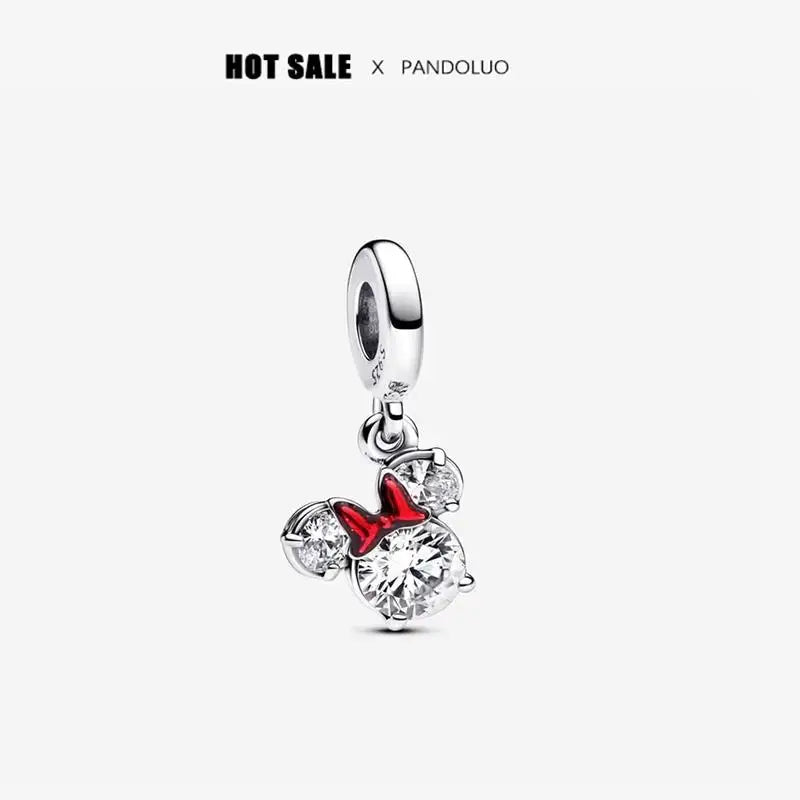 Charm Navideño Disney en Plata 925 – Abalorios Mickey y Minnie para Pulseras Originales Mujer