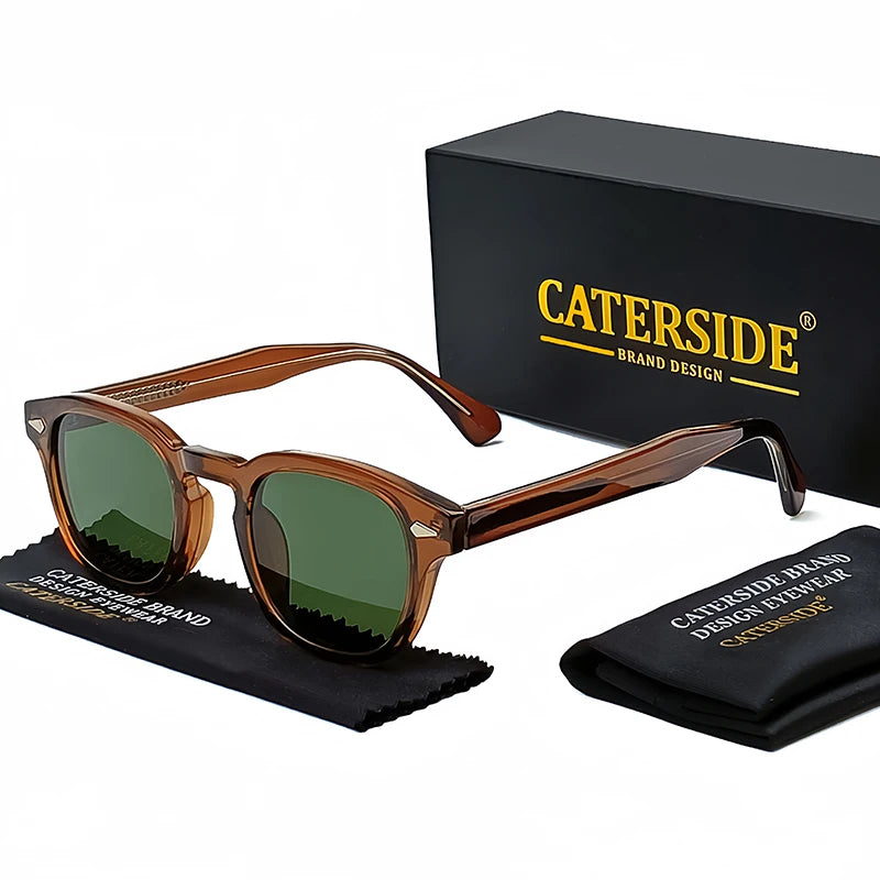 Gafas de Sol Retro Redondas CATERSIDE Unisex | Estilo Punk UV400 de Lujo