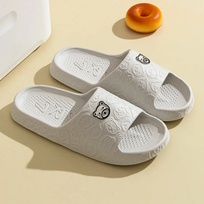 Sandalias Unisex Verano Antideslizantes | Slippers con Estampado de Osito para Casa, Baño y Dormitorio - Suaves y Cómodas