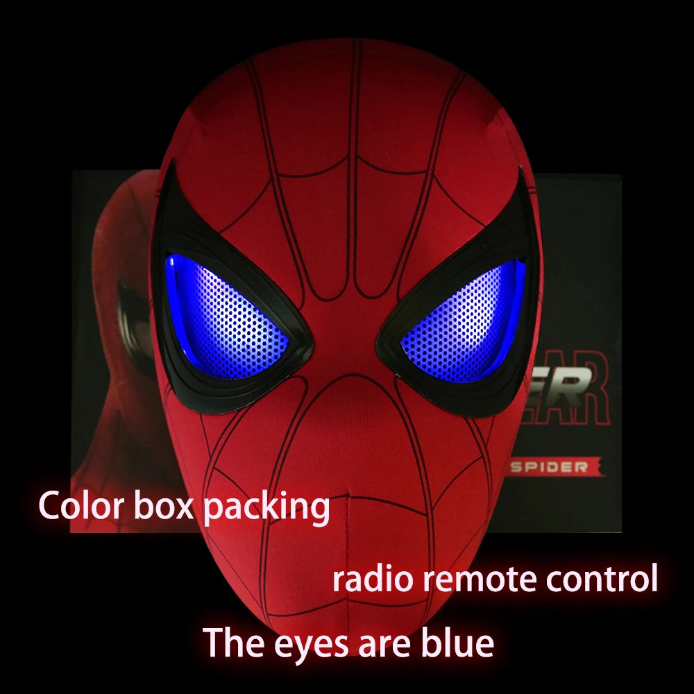 Máscara Spiderman con Ojos Móviles – Control Remoto Juguete Cosplay Infantil Halloween Navidad Peter Parker