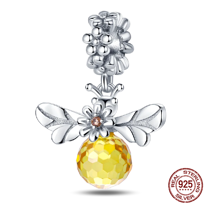 Charm Buho Serie Bee en Plata 925 – Abalorio DIY para Pulseras Originales Mujer