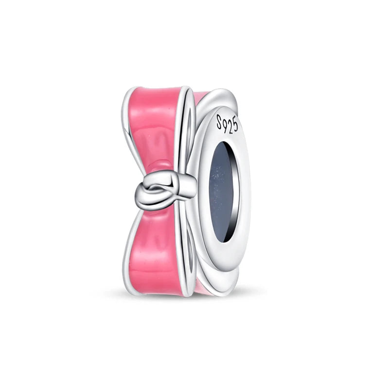 Charm de Plata 925 con Mariposa y Dragón – Abalorio Colorido con Zirconia Arcoíris para Pulseras DIY