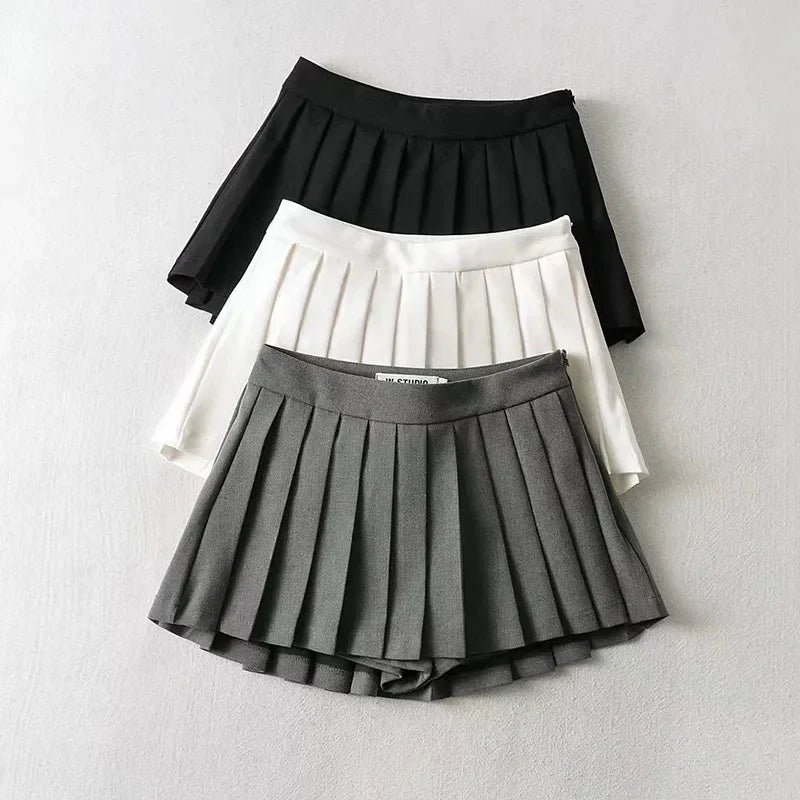 Falda Mini Plisada Mujer 2024 | Falda de Tenis Vintage Cintura Alta