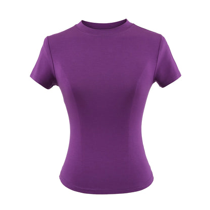Camiseta Mujer Casual 2024 | T-shirt Slim Fit Manga Corta Sexy Básica Estilo Y2K