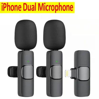 Basix Micrófono Lavalier Inalámbrico 2.4G | Mini Micrófono Portátil para iPhone, Android, Grabación, Streaming y Entrevistas