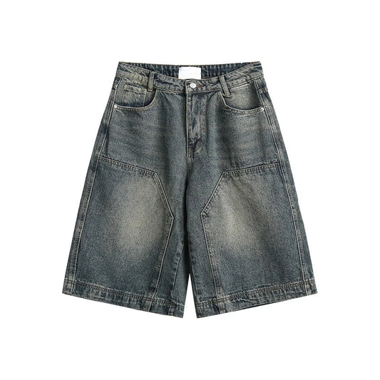 Shorts Baggy Denim Vintage Y2K Unisex | Jorts Oversize Pierna Ancha Lavado Retro