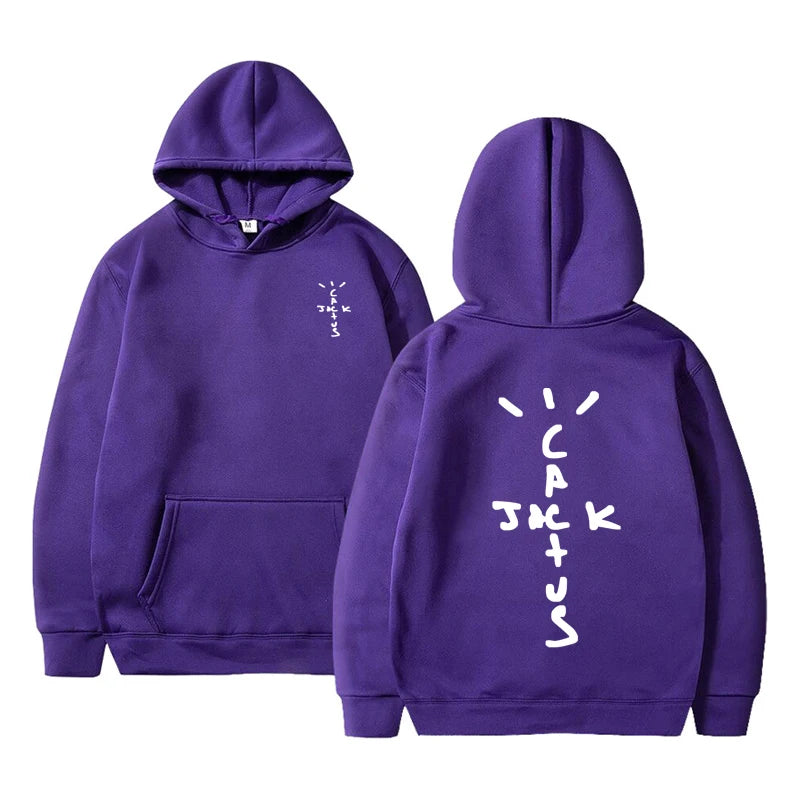 Hoodie Cactus Jack – Sudadera Unisex con Estampado Doble Cara, Moda Streetwear de Otoño