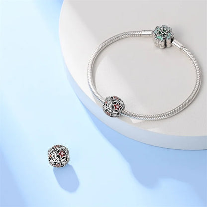 Charm de Plata 925 con Piedra de Nacimiento – Bead Brillante para Pulsera, Regalo de Cumpleaños Mujer