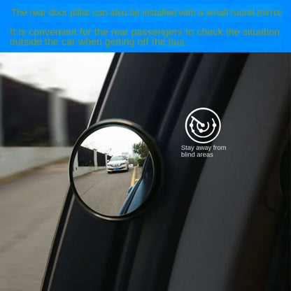 Espejo Retrovisor Auxiliar 360° | Espejo Convexo Gran Angular para Punto Ciego de Coche
