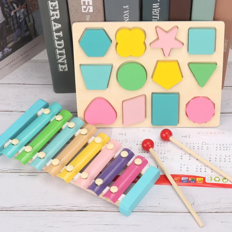 Juguetes Montessori de Madera | Juegos Educativos para Bebés 1-3 Años Niños Niñas