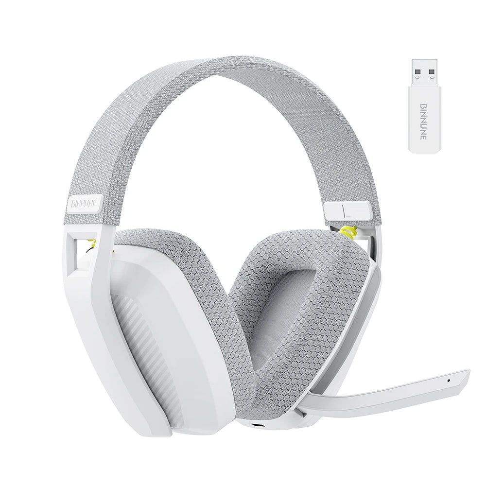 BINNUNE BW06 Auriculares Gaming Inalámbricos Bluetooth 2.4GHz con Micrófono – Cascos Gamer para PS5, PS4, PC, Mac y Playstation
