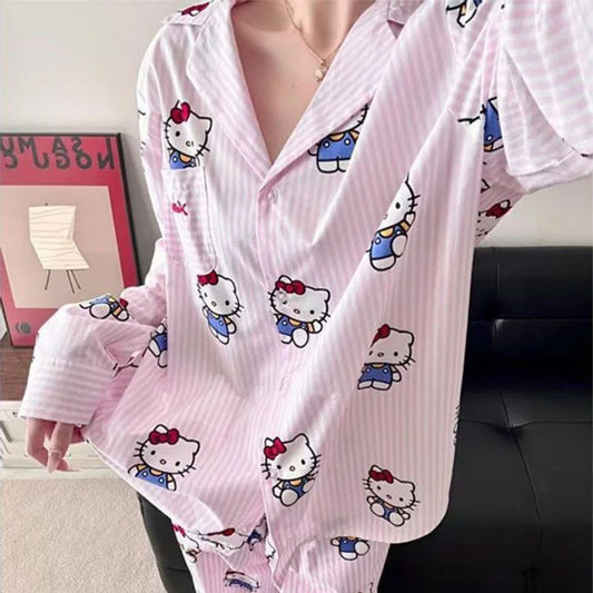 Pijama Mujer Hello Kitty | Conjunto Dulce de Manga Larga y Pantalón