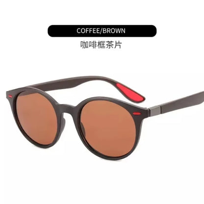 Gafas de Sol Redondas Polarizadas Unisex – Vintage Plásticas UV400 Antirreflejo para Conducir