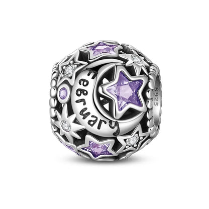 Charm de Plata 925 con Piedra de Nacimiento – Bead Brillante para Pulsera, Regalo de Cumpleaños Mujer