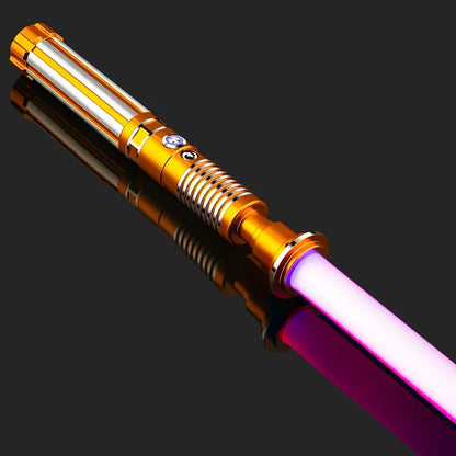 Sable de Luz RGB Metálico – Lightsaber de Juguete con Efectos Láser, Espada de Batalla y Lightstick Inspirado en Kpop