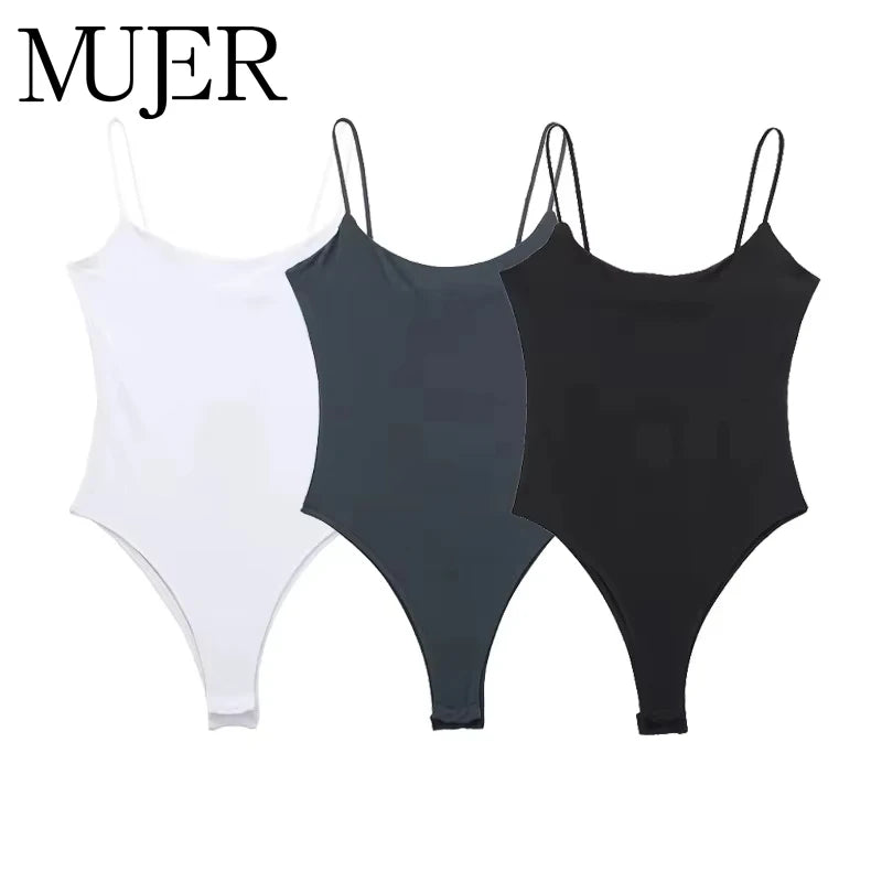 MUJER 2025 Sexy Tight Bodys for Women White Black Backless Bodysuit Women One Pieces Jumpsuits for Women Sexy Lingerie Bodysuit