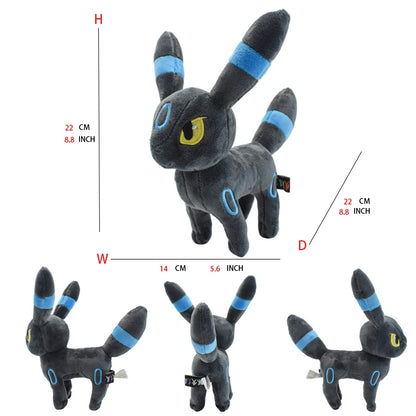 Peluches Pokémon Eeveelutions | Leafeon, Vaporeon, Glaceon, Sylveon, Espeon, Umbreon | Suaves y Coleccionables