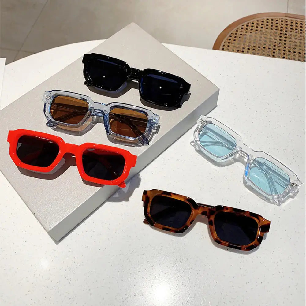 KLASSNUM Gafas de Sol Rectangulares Vintage | Retro Fashion UV400 Unisex Hombres y Mujeres