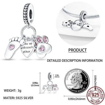 Charm camaleón y luciérnaga que brilla en la oscuridad – Plata 925 para pulsera tipo Pandora, joyería DIY única