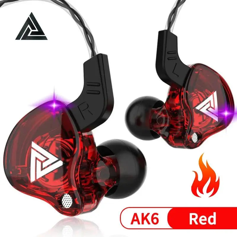 Auriculares In-Ear QKZ AK6 Originales | 6 Unidades Dinámicas con Micrófono, Sonido HIFI Estéreo y Subwoofer Deportivo