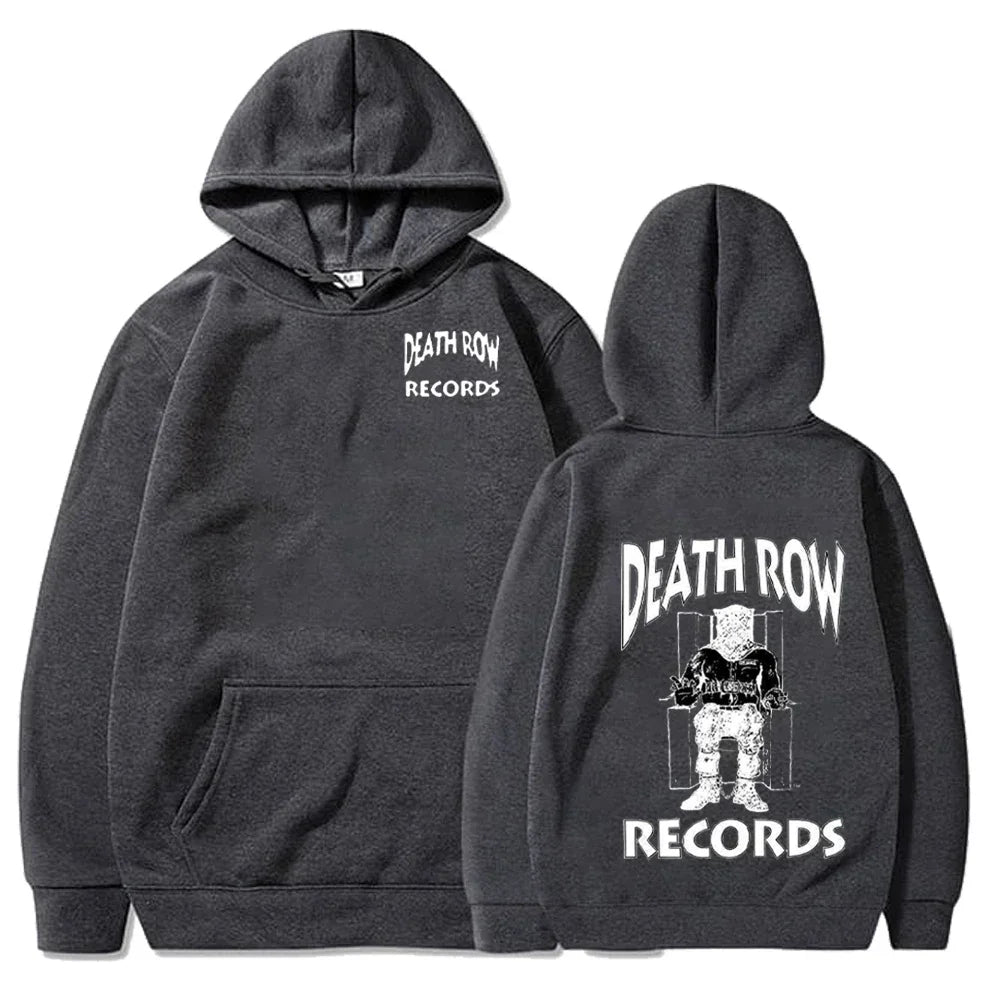 Hoodie Unisex Death Row Records Streetwear Hip Hop con Forro Polar