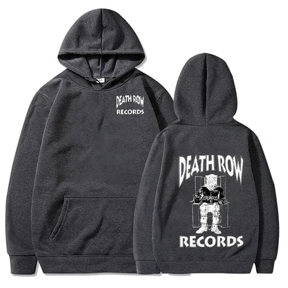 Hoodie Unisex Death Row Records Streetwear Hip Hop con Forro Polar
