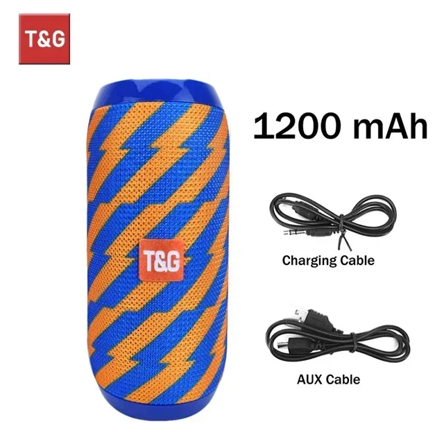 T&G TG117 Altavoz Bluetooth Portátil – Parlante Inalámbrico IPX5, Batería 10H, Manos Libres, FM, USB, TF Card