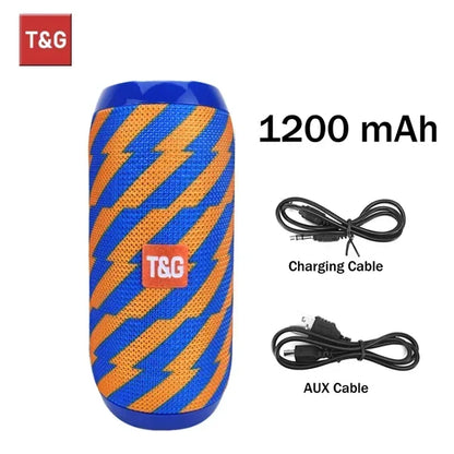 T&G TG117 Altavoz Bluetooth Portátil – Parlante Inalámbrico IPX5, Batería 10H, Manos Libres, FM, USB, TF Card