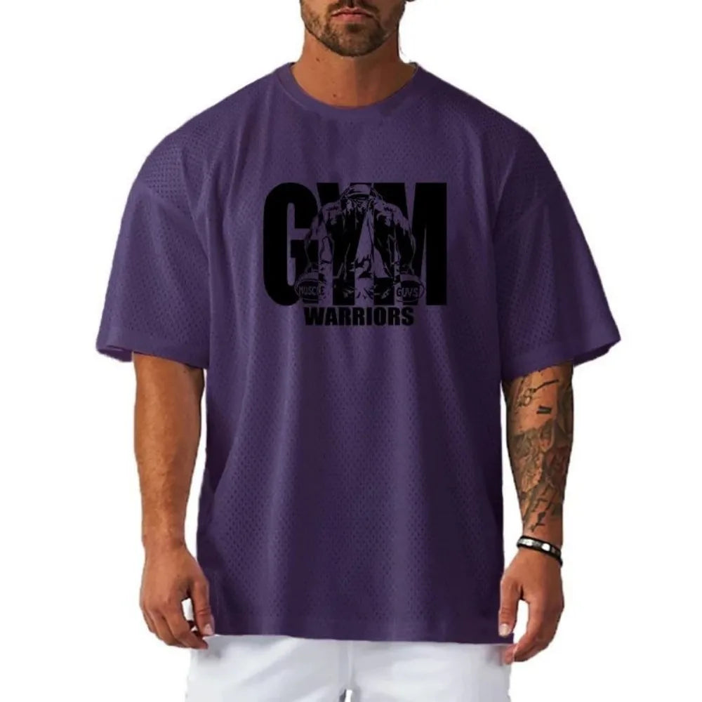 Camiseta Deportiva Casual para Hombre – T-shirt de Gym y Fitness, Manga Corta, Secado Rápido y Transpirable de Verano