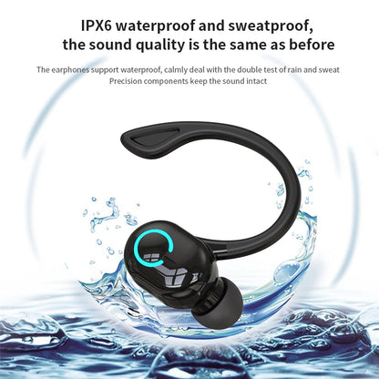 Bluetooth 5.2 Business Wireless Headphone Ear-Hook Mini HIFI Bass Noise Cancelling Earphone With Mic Earbuds Sport Game Headset