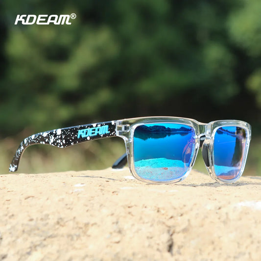 Gafas de Sol Polarizadas KDEAM Unisex | Diseño Cuadrado Casual con Estuche Rígido