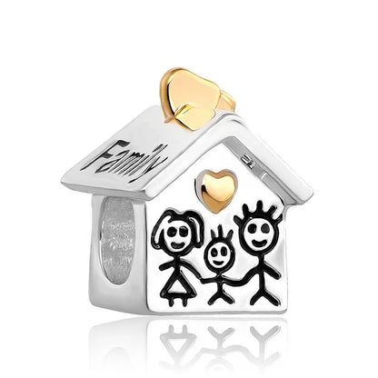 Charm Familia en Plata 925 – Abalorio Sparkling para Pulsera Original Mujer