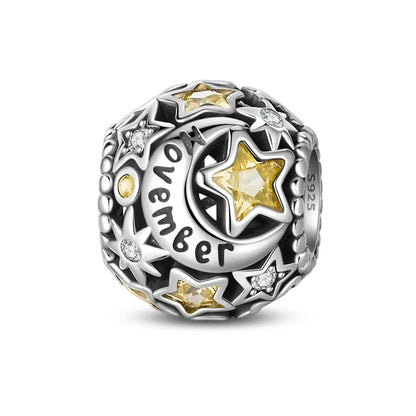 Charm de Plata 925 con Piedra de Nacimiento – Bead Brillante para Pulsera, Regalo de Cumpleaños Mujer
